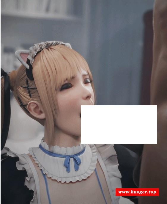 [3D/无修/CV] lewdgazer 5月新作：玛莉萝丝 性感女神女仆装口交侍奉颜射吞精 [654M/BD][lewdgazer 2505]-开心广场